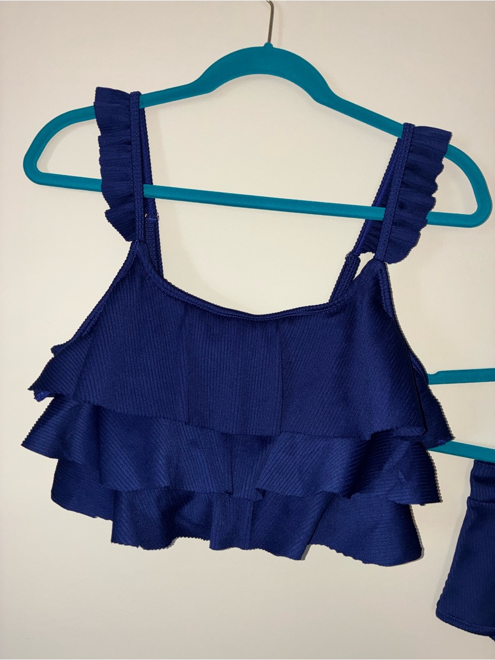 Navy Ruffle Three-Piece Swim Set - Picture 5 of 13